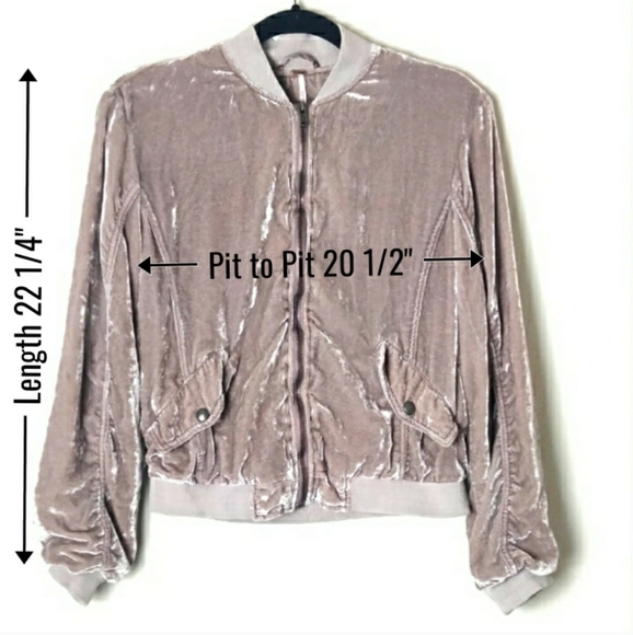 Free People • Ruched Velvet Bomber Jacket - Picture 8 of 8